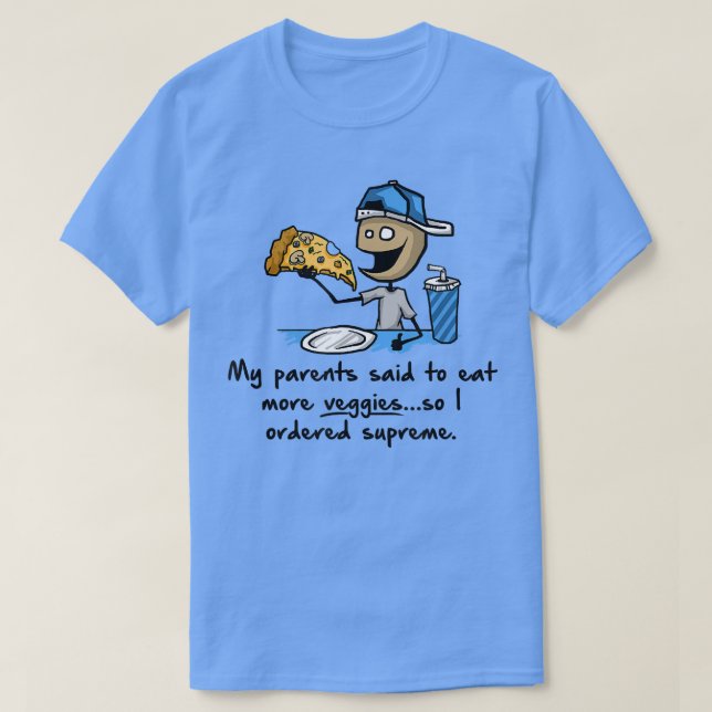 T-shirt Pizza Suprême Graphique tendance Plus de Légumes56 (Design devant)