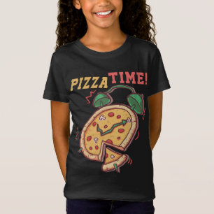 T-Shirt Pizza Time Funky Pizza Alarm Horloge Pizza Italien