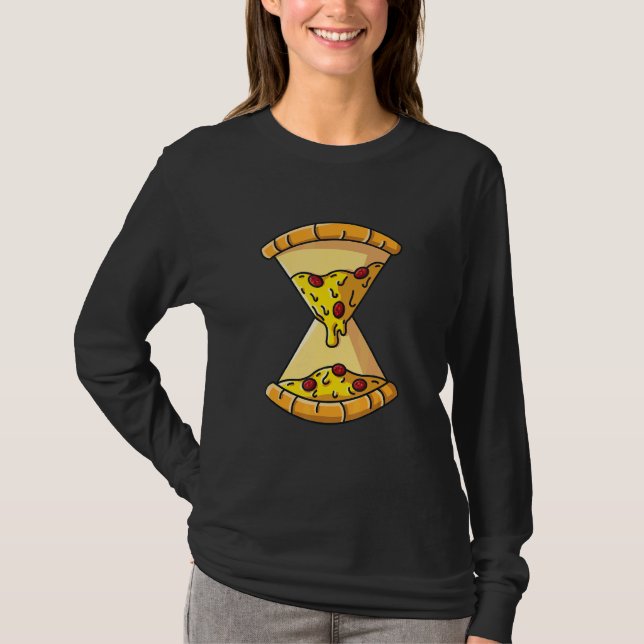 T-shirt Pizza Time Pizza Hourglass It's Pizza O'clock (Devant)