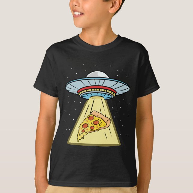 T-shirt Pizza Ufo Abduction Pizza Lover (Devant)