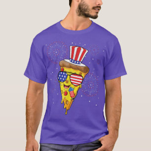 T-shirt Pizza Us Casquette Drapeau Firecracker 4 juillet A