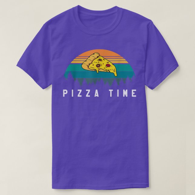 T-shirt Pizza vintage Retro Time 34625807 (Design devant)
