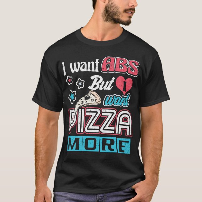 T-shirt Pizza vs Abs - Régime en vrac - Carbes amusantes N (Devant)