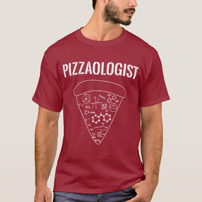 T-shirt Pizzaologiste - Pizza Drôle (Devant)