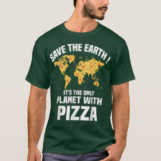 T-shirt Pizzas Salami Ham Mushroom Tomato Italy Red White 