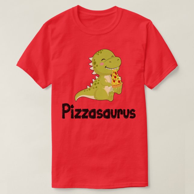 T-shirt Pizzasaure Dinosaur Eating Pizza 1293  (Design devant)