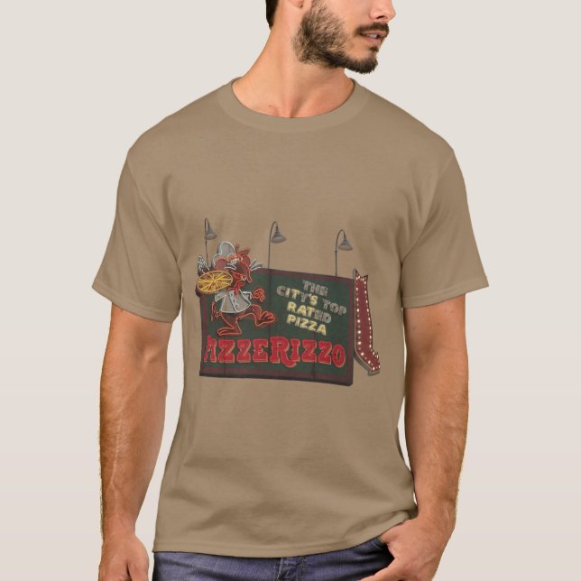 T-shirt Pizzerizzo sa pizza de rat (Devant)