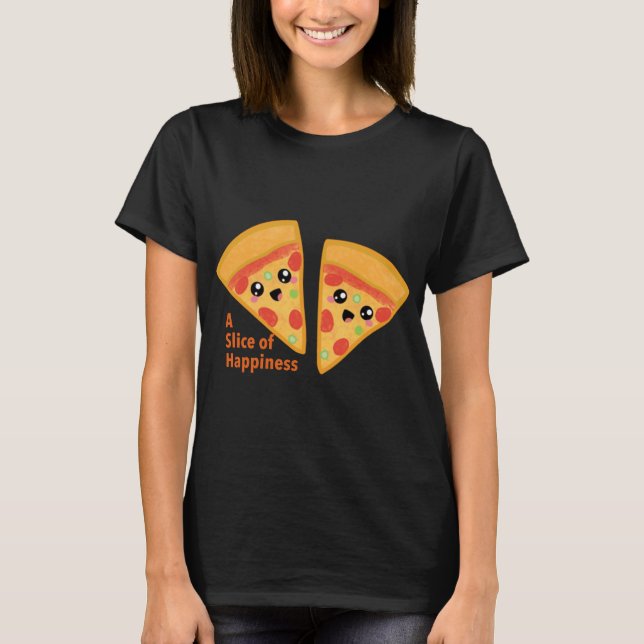 T-shirt Pizzza Slice with Quotes (Devant)