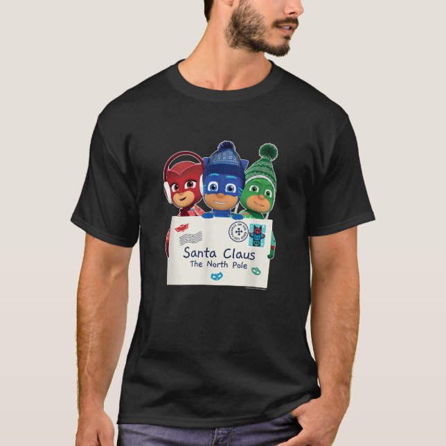 T-shirt PJ Masques Lettre de Noël au Père Noël (Devant)