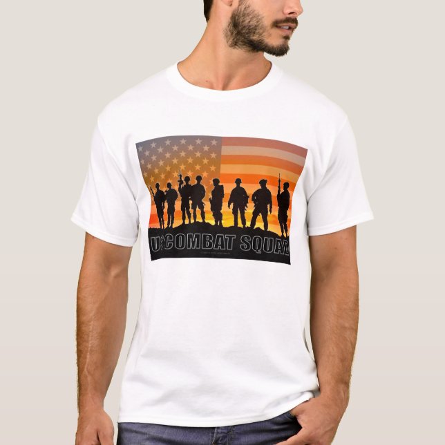 T-SHIRT PLACE DE COMBAT AMÉRICAINE (Devant)