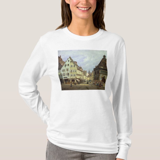 T-shirt Place du Marche-aux.-Fruit, Colmar, 1875 (Devant)