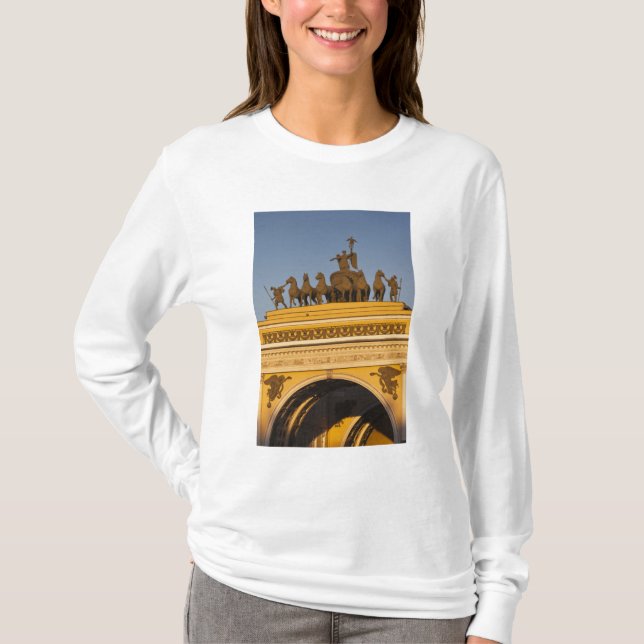 T-shirt Place du Palais, Arc de Triomphe, coucher de solei (Devant)