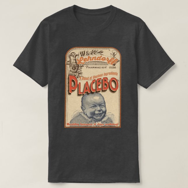 T-shirt Placebo : Coffre-fort parce que c'est inutile ! (Design devant)