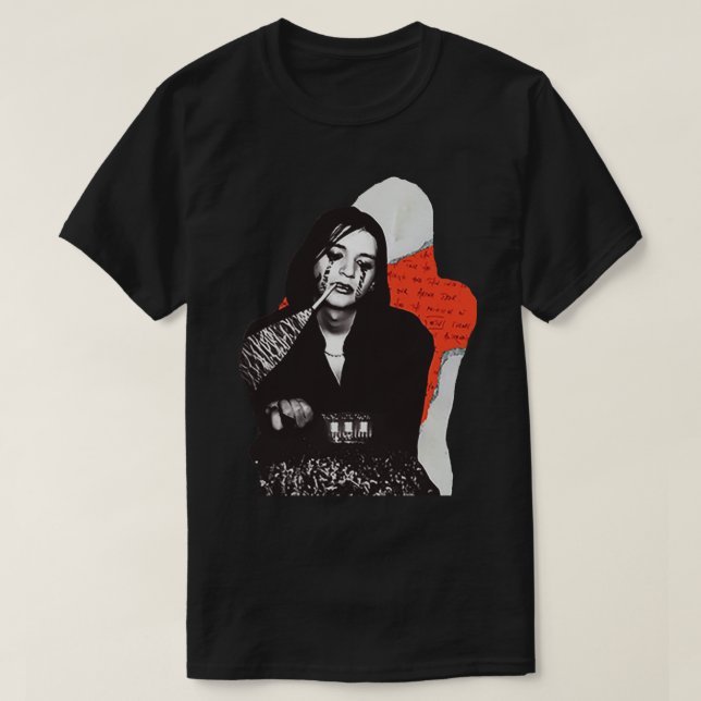 T-shirt Placebo  rock band,  Malko black and white design  (Design devant)