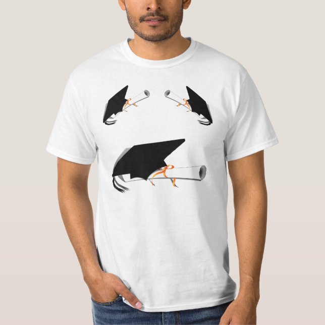 T-shirt Plafond de diplôme avec diplôme (Devant)