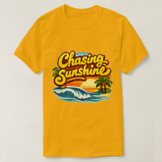 T-shirt Plage à la poursuite du soleil | Vibrations estiva