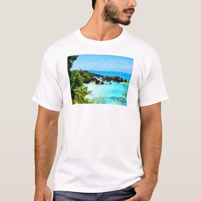 T-shirt Plage à St. George aux Bermudes (Devant)