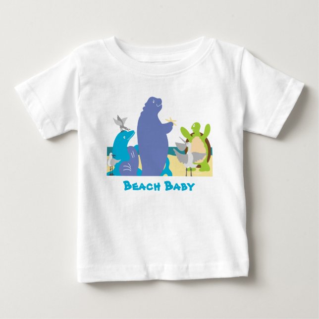 T-Shirt Plage Animaux Marins (Devant)