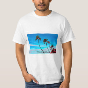 T-shirt Plage aux Palmiers - Paradis Tropical