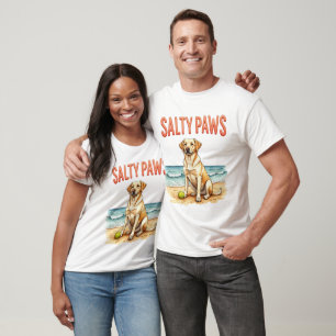 T-shirt Plage aux pattes salées du Labrador