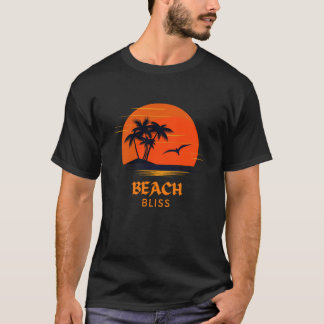 T-shirt Plage Bliss : Soleil en flammes