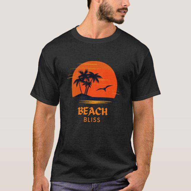 T-shirt Plage Bliss : Soleil en flammes (Devant)