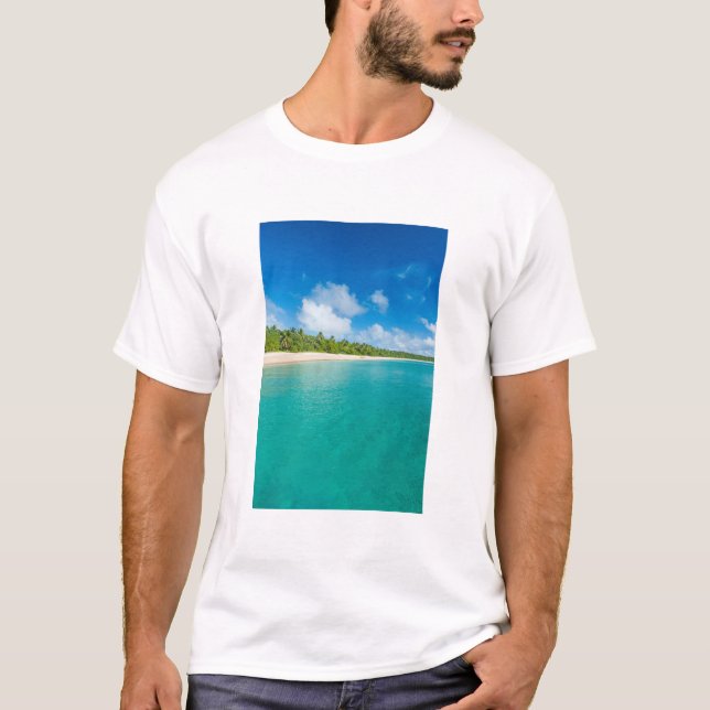 T-shirt Plage bordée de palmiers, Tonga (Devant)