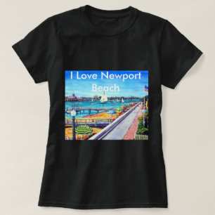 T-shirt Plage CA de Newport d'île de Balboa