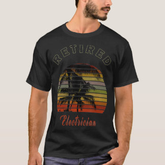T-shirt Plage cadeau de retraite pour électricien retraité