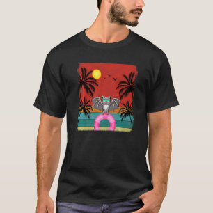 T-shirt Plage Cocotier Arbre Retro Graphic chauve été