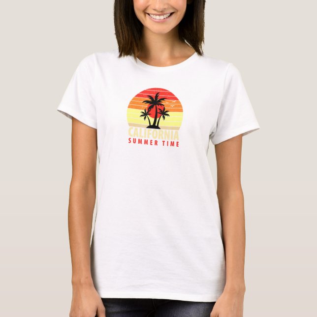 T-shirt Plage cool Retro California (Devant)