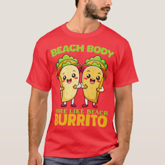 T-shirt plage corps plus comme plage burrito