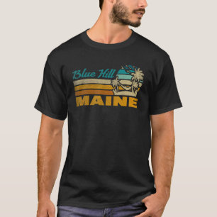T-shirt Plage Côte Ville Vacances Souvenir Blue Hill