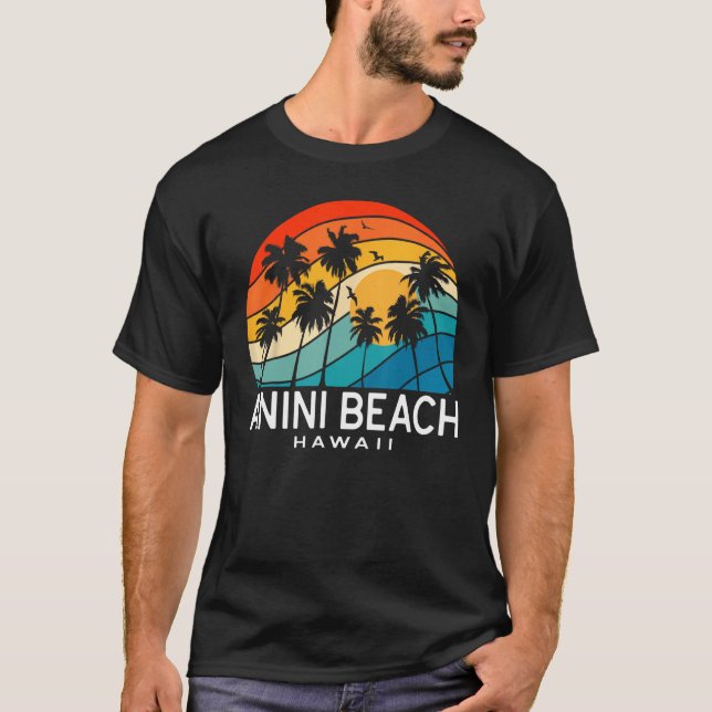 T-shirt Plage d'Anini Hawaii Palm Tree Plage tropicale Sou (Devant)