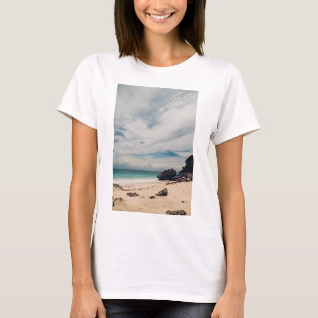 T-shirt Plage dans Tulum, Mexique (Devant)