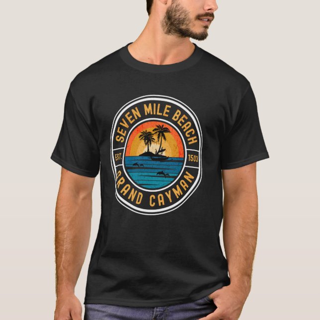 T-shirt Plage de 7 Milles Grand Cayman (Devant)