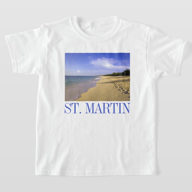 T-shirt Plage de Baie Longue, Saint-Martin (Poser)