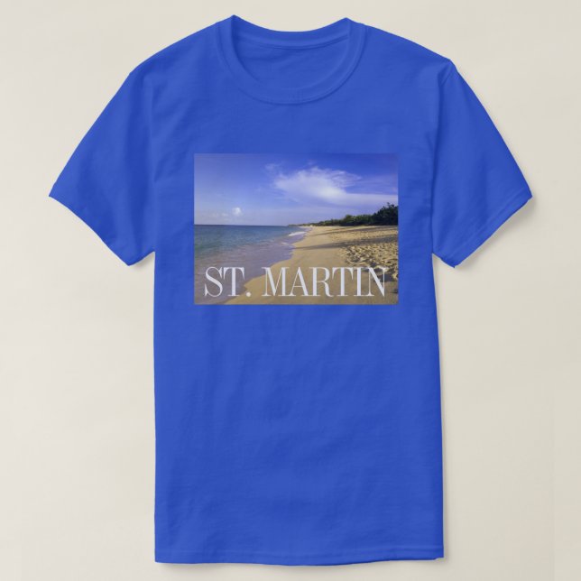 T-shirt Plage de Baie Longue, St. Martin (Design devant)
