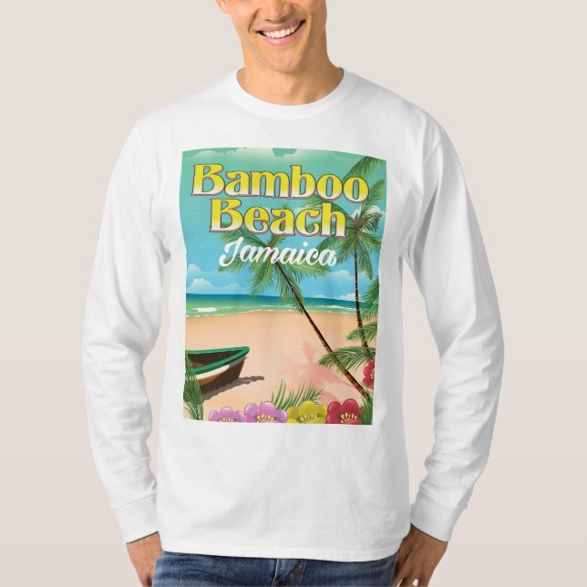 T-shirt Plage de bambou Jamaïque (Devant)
