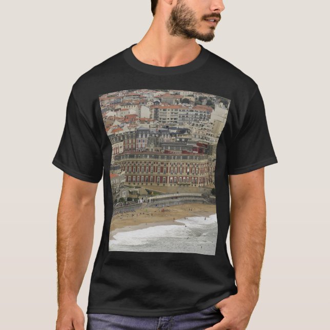 T-shirt Plage de Biarritz, architecture Belle Époque. (Devant)