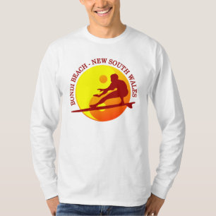 T-shirt Plage de Bondi de surfer de zen (rayon de soleil)