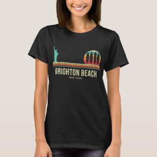 T-shirt Plage de Brighton Surf New York Vintage