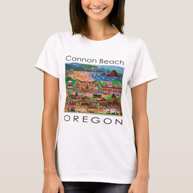 T-shirt Plage de Cannon ~ Oregon (Devant)