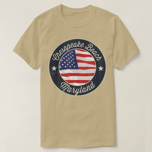 T-shirt Plage de Chesapeake - T-S souvenir patriotique du  (Design devant)