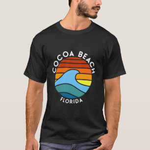 T-shirt Plage de Cocoa Floride Vague Rétro
