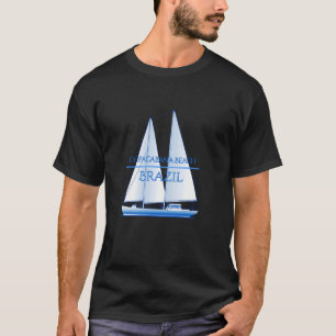 T-shirt Plage de Copacabana Brésil Bateau à voile nautique