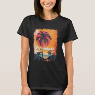 T-shirt Plage de Copacabana Rio de Janeiro Brésil Surf rét