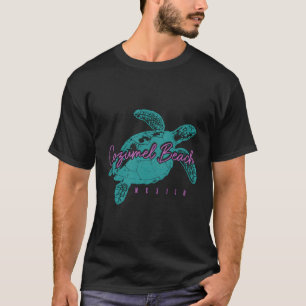 T-shirt Plage de Cozumel Mexique Tortue de mer Surfer Plon