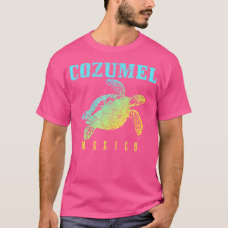 T-shirt Plage de Cozumel Mexique Tortue de mer Surfer Plon