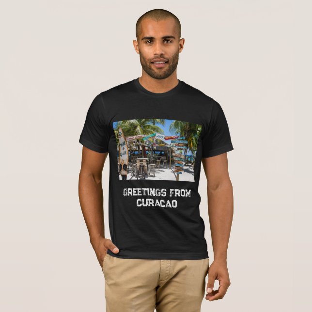 T-shirt Plage de Curaçao (Devant entier)